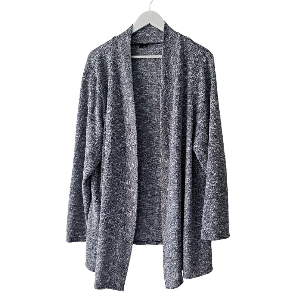 Lane Bryant Gray & Metallic Space Dyed Open Long Sleeve Cardigan - Size 22/24